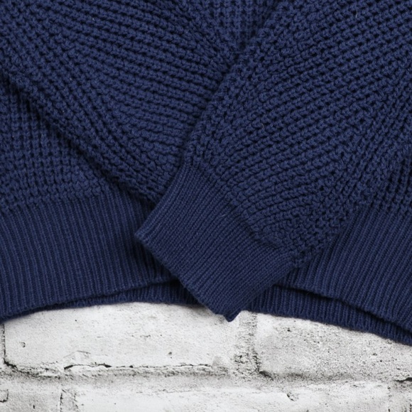 Buffalo David Bitton Men’s Pullover Waffle Textured Knit Blue Large. Brand New - Picture 3 of 10